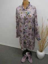 Marco Polo Tunikakleid Kleid Gr 44/XL Lila Floral Viskose Maße Neuwertig