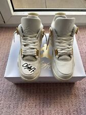 Nike Air Jordan 4 Retro Metallic Gold signed by Dennis Schröder