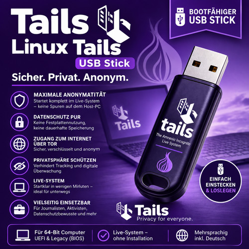 Tails usb stick anonym - os,