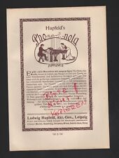 LEIPZIG, Werbung 1907, Ludwig Hupfeld AG Phonola Instrument