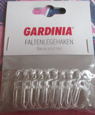 Gardinen faltenlegehaken öse ca 6,4 mm transparent 10 stück  neu