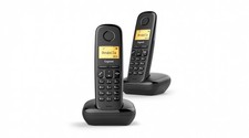 Gigaset A170 Duo TU00E9LU00E9 Schnurloses Festnetztelefon DECT/GAP Schwarz DECT-Telefon Anru