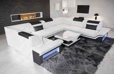 Wohnlandschaft Leder Sofa