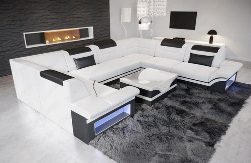 Wohnlandschaft leder sofa - leder,