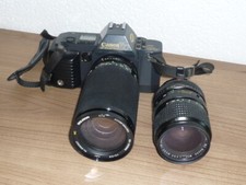 Fotoapparat + 2 Objektive---Canon T70---Cosina 35-70 mm---SOLIGOR 60-300 mm