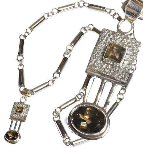 925 silber rauchquarz - 925,