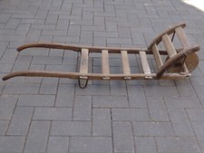 Holz Sackkarre aus Frankreich Bauernhof Vintage Landhaus Antik Deko mit Holzrad