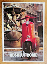 Postkarte Absolut Wodka_ROME / ROM / ROMA_Werbepostkarte_Cities of Europe_Vespa