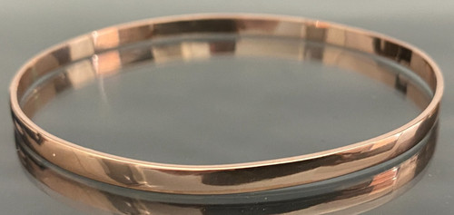 Rose gold solid oval - gold, plain
