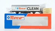 Roco H0 46400 Schienenreinigungswagen (Roco Clean, Wagenkasten in Weiß, neutral)