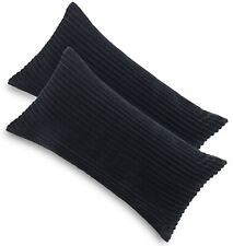 2er Set Kissenbezug Cashmer-Touch Fleece Kissenhülle Sofakissen Couchkissen