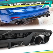 S5 Optik Diffusor Auspuff Schwarz für Audi A5 F5 Coupe Sportback S Line 17-20