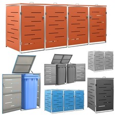 Mülltonnenbox Müllbox Mülltonnenverkleidung Edelstahl 1/2/3/4er Mülltonnenbox