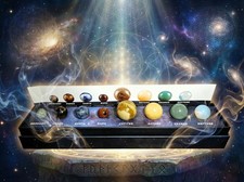 8 Planeten aus Edelstein in