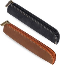 2 Stück Leder Federmäppchen