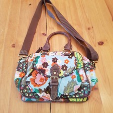 ?Oilily Schultertasche Umhängetasche Handtasche 25 x 14 x ↑ 21 bla bunt braun?
