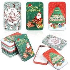 6 Stück Weihnachten Blechdose mit Deckel, Metalldose, Geschenkverpackung