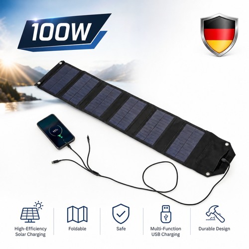Faltbares solarpanel 100w usb - faltbares,