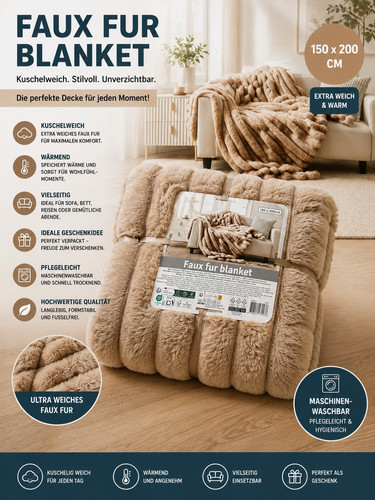 Kuscheldecke 150x200 - , –