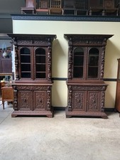 2 antike imposante  Gründerzeit Bücherschränke, Vitrinen - Lieferung möglich!