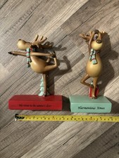 Zwei Deko Elche Weihnachten