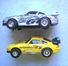 Slotcar Porsche Gelb I1+ Silber J2 Scale 1:43 ? L 9,5cm mit Licht Konvolut