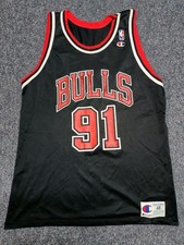 NBA Champion Trikot Chicago Bulls Rodman 91 Vintage 90er  Gr 48/XL gebraucht