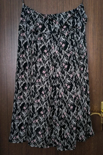 Langer rock schwarz rose - langer,