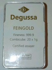 20 x 1g Goldbarren Ungeöffnet