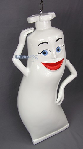 Tube werbefigur flasche - tube,