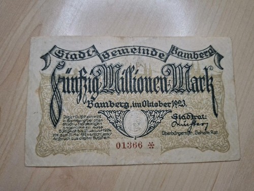Notgeld bamberg notgeldschein - bamberg,