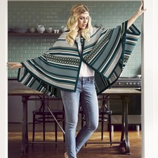 Biederlack Poncho Wohnmantel -