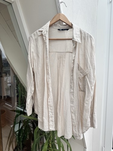 Zara leinenhemd beige neu - zara,