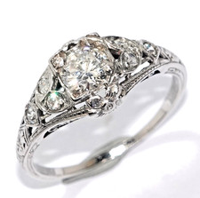 Ring Gold Artdeco Diamant