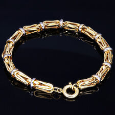 Königsarmband Goldarmband Armband 585 14K ECHT Gold 22,5cm 4,5-6mm NEU Weissgold