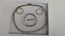 Schmuckset Boccia Titanium Bicolor bestehend aus Halskette, Armband und Creolen