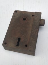 antikes Kastenschloss/Aufschraubschloss/Eisenschloss DIN links ohne Schlüssel