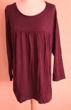 Elegantes Stretch Longshirt/Tunika Gr. 40, burgund, langarm Strass, Neu MyM