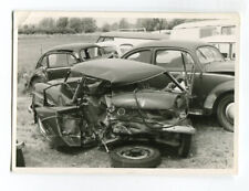 Privat-Foto 7x10 cm, Unfall-Autos, VW Käfer, VW Bus um 1950