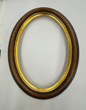 Holzrahmen oval Bilder Barock Antik gold 22x17cm ( 13,5x18,5 cm)