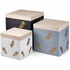 Holzkisten mit deckel 3er set - holzkisten,