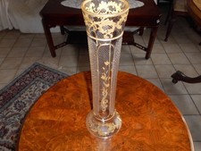 Prunk Kristall Vase um 1910 Theresienthal ? Rokoko  Dekor. siehe Fotos !