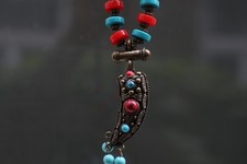 Vintage Boho Halskette, Tribal