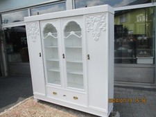 Jugendstil Bücherschrank um 1900 in weiß lackiert