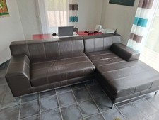 Sofa/ Couch aus Leder von Ikea, L-Form, dunkelbraun, plus interessante Option!
