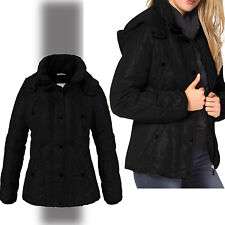 warm wattierte Winterjacke Kapuze Gr.38 SCHWARZ STEPPJACKE JACKE MARKE