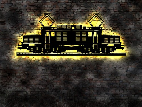 Led wandbild ddr eisenbahn - led,