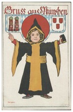 V8038/ Gruß aus München Münchener Kindl P.O. Engelhardt  ca.1912 