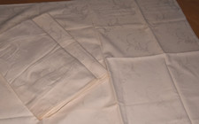 3 Alte Damast Paradekissen