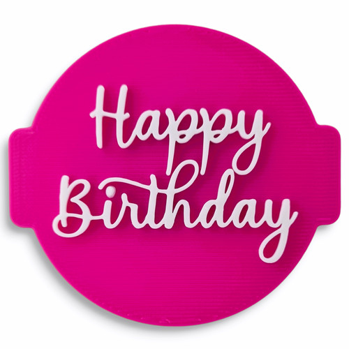 Happy birthday prägestempel - happy,